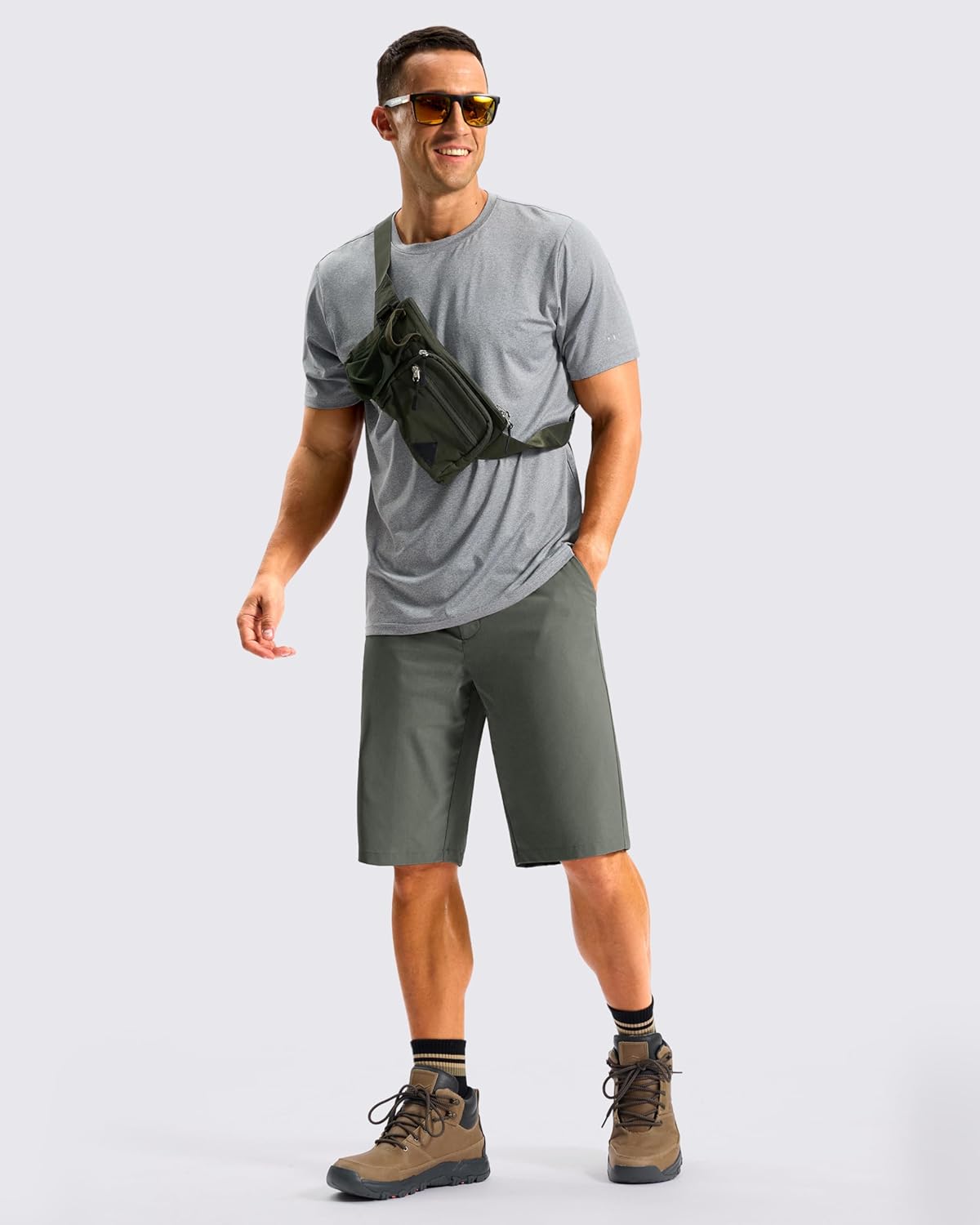 G Gradual Men's Golf Shorts 12" Long with 4 Pockets Lightweight Casual Knee Length Short Quick Dry Hiking Work Travel Shorts - Image 6