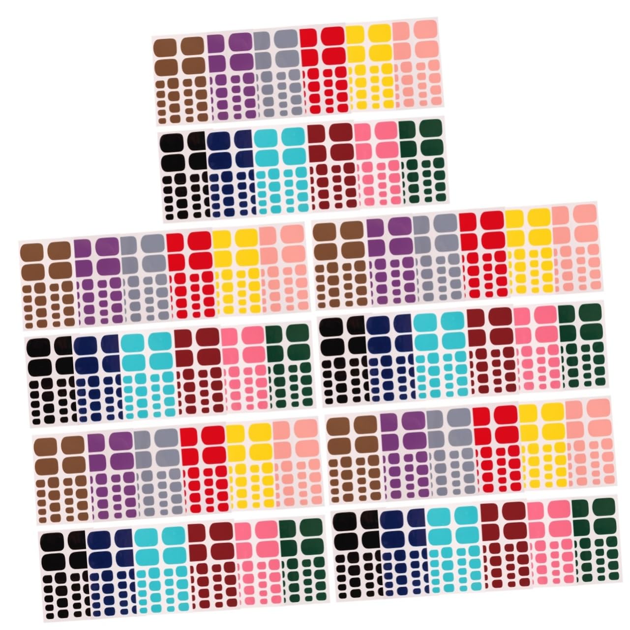 Beavorty 5 Set Di Adesivi Per Unghie Dei Piedi Ornamenti Decorazioni Accessori 12 Fogli * 5