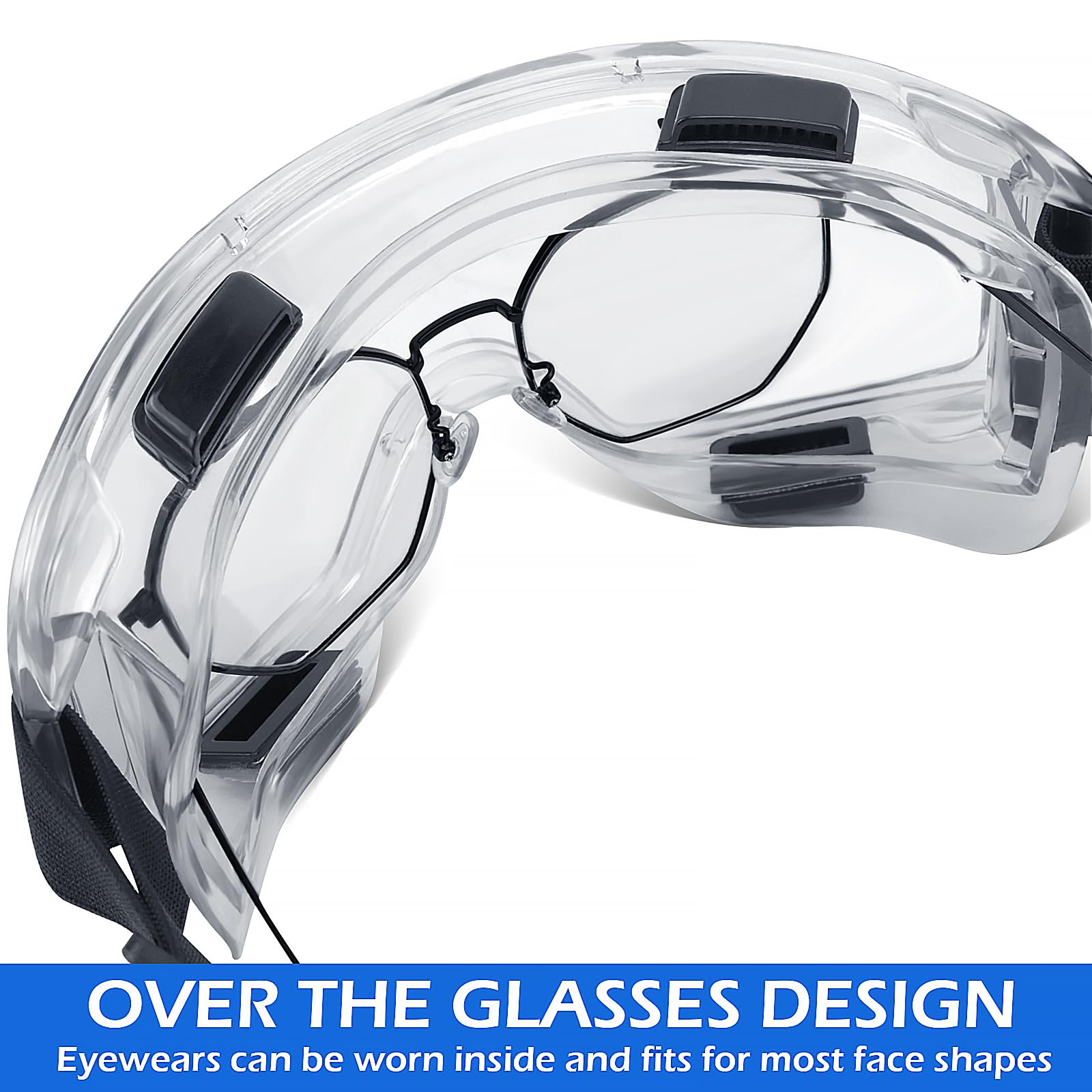 OXG Paquete de 6 gafas de seguridad ANSI Z87.1, gafas de seguridad antivaho, gafas de laboratorio para hombres y mujeres, gafas de protección ocular (multicolor)