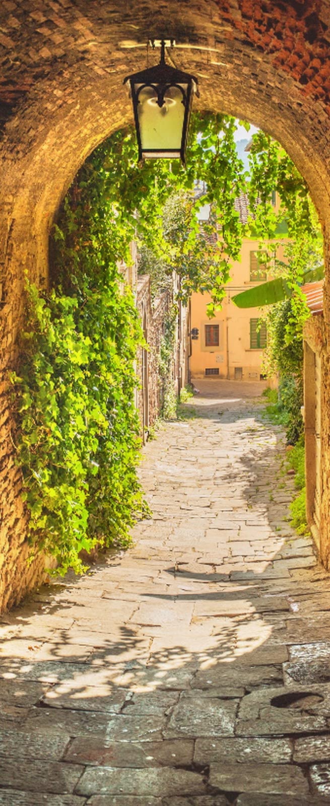 A.Monamour 3D Door Stickers for Interior Doors Old Streets of A Medieval Town Vinyl Waterproof Self Adhesive Door Mural Decals for Bedroom Office Bathroom 85 x 215 cm