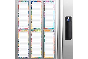 Colorful Flower Design 6 Pack Magnetic Notepad for Fridge