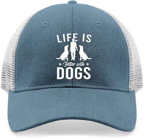 Miniatura 9 de devor Gorra de béisbol Caps Life is Better with Dogs con diseño gráfico para papá para mujer