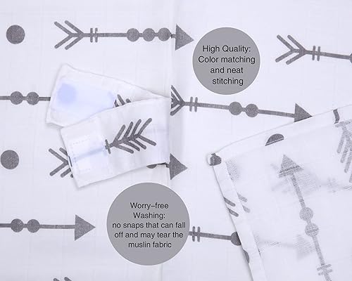 Miniatura 4 de Rquite Fundas de asiento de automóvil para bebés, funda de asiento de automóvil 100% muselina para niños y niñas, toldo ligero para asiento de