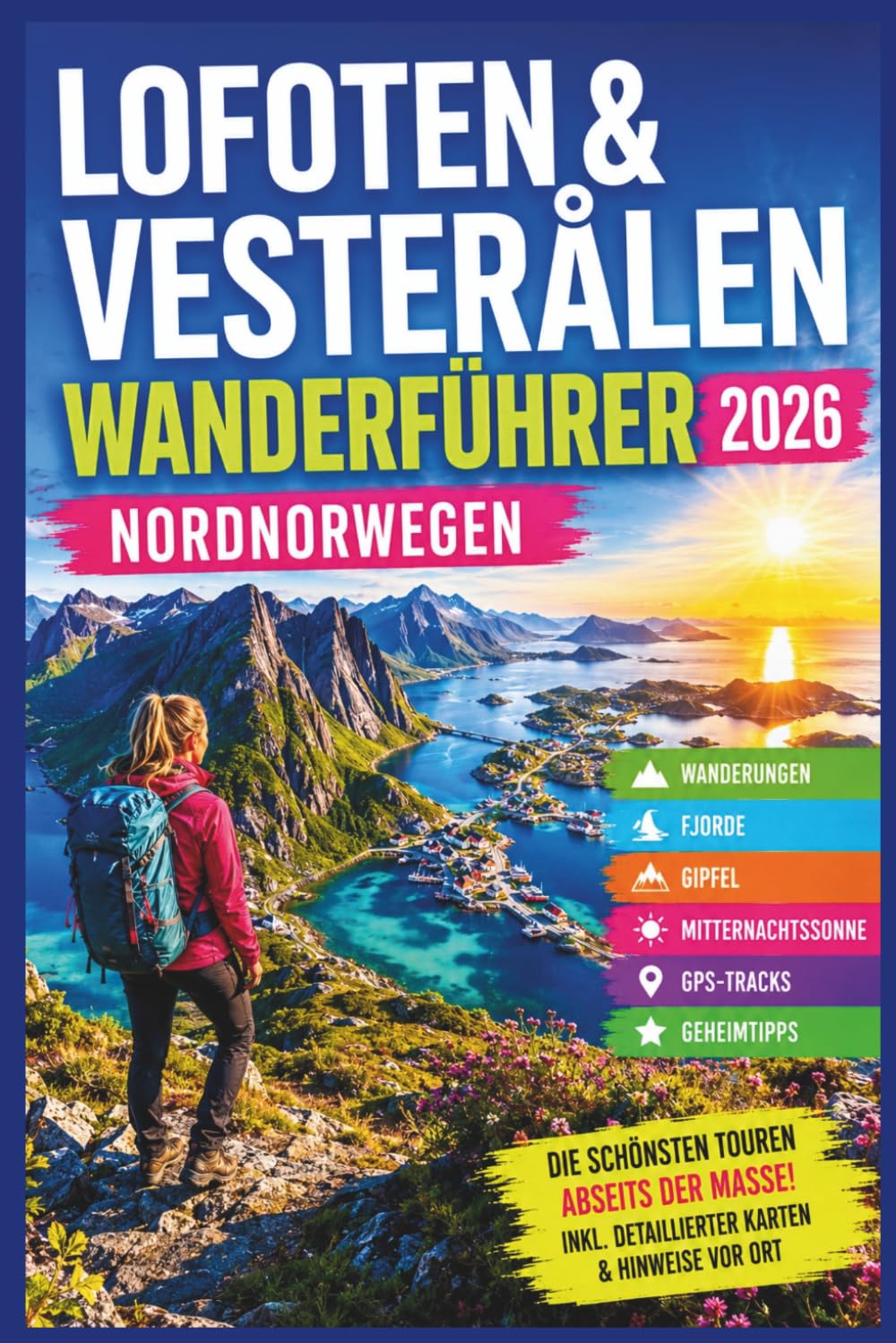 Lofoten & Vesterålen Wanderführer 2026: Nordnorwegen Wanderungen, Fjorde, Gipfel, Mitternachtssonne, GPS-Tracks & Geheimtipps