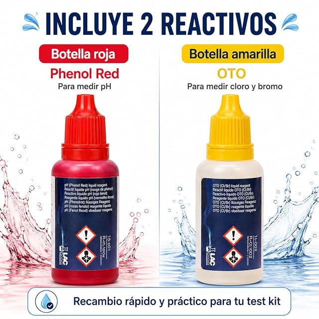 Foto 2 de 3 de Recambio de Oto y Phenol Red para el test kit analizador de cloro y ph - well2wellness - Manual