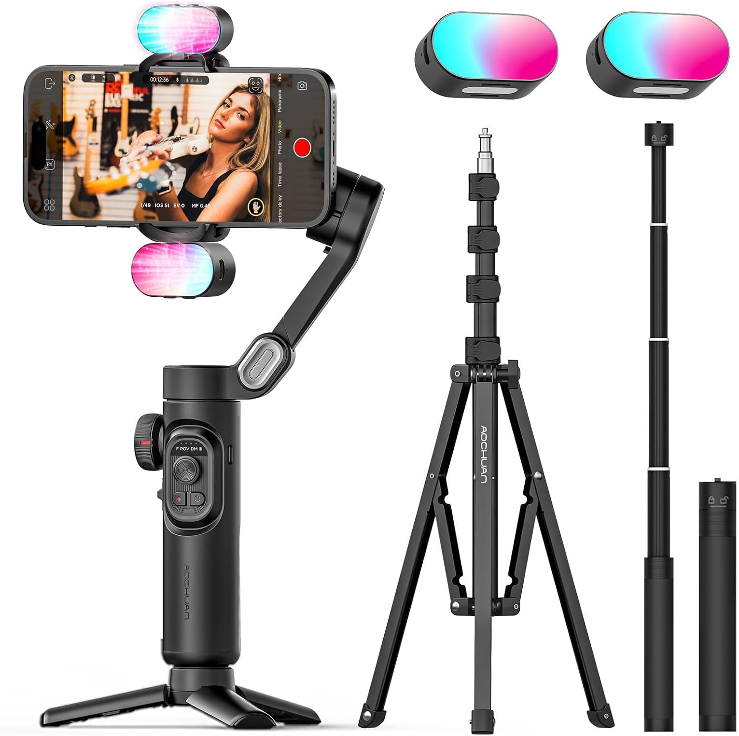 Smart XE Gimbal stabilizer E10 Aluminum Extension Rod 1.7M Complete Camera Tripod