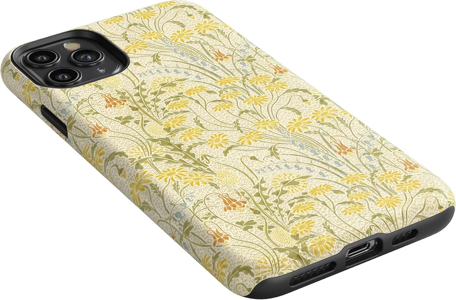 Casely iPhone 11 Pro Max Case | Boho Blooms | Golden Floral | Essential Slim Dual-Layer Protective Design