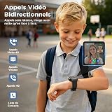 Sanorum Children's Smartwatch with GPS, Video Calls, SOS, Gift, Black - 2