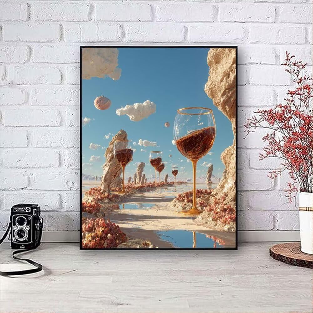 Kieliszek do wina Niebo Diamentowe Malowanie Dorosłych Zestawów, 5D Okrągłe Diamenty Malarstwo Dzieci Malarstwo, Diamant Art Haft Cross Stitch Obrazy, Mozaika Sztuka Do Dekoracji Ściany 90x120cm HJ8