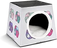 Vista 9 de Sofá de cama plegable con almohada extraíble, diseño de gato y gato