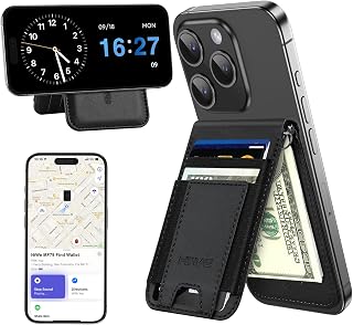 HiWe for MagSafe Wallet with Money Clip, 9-Cards Holder, Works with Find My