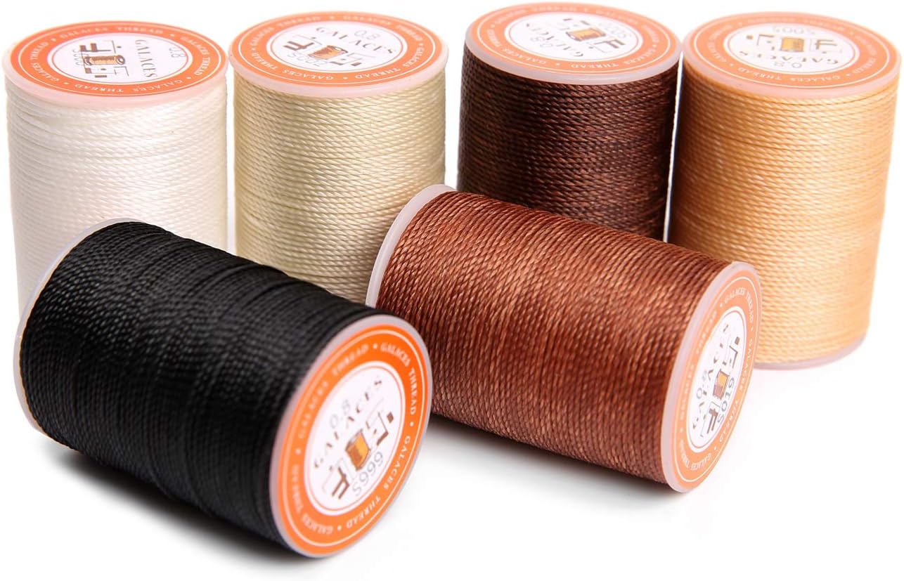 FANDOL Waxed Polyester Cord Wax-Coated Strings Waterproof Round Wax Coated Thread for Braided Bracelets DIY Accessories or Leather Sewing (Series 3)