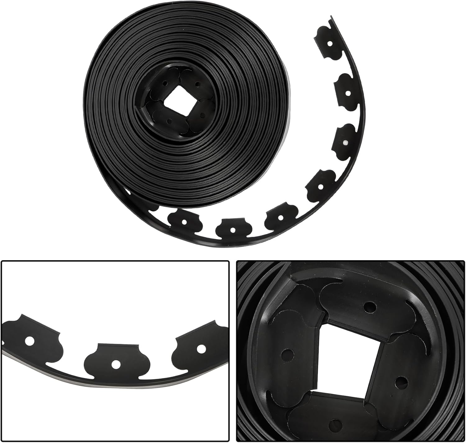 Gardens Edging Border, 80-Foot Long, 2-Inch Tall, Garden Separation Strip, Lawn Edgings Kit, No Dig Garden Edging Border for Flower Beds, Pathways, with 120 Spikes