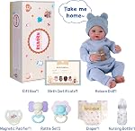 BABESIDE Reborn Bébés Poupées Garçon - 17 Poupée de nouveau-né à la mode de la vie réelle Poupées de bébé avec des jouets cadeaux doux pour le corps de vêtements pour les enfants Âge 3 +