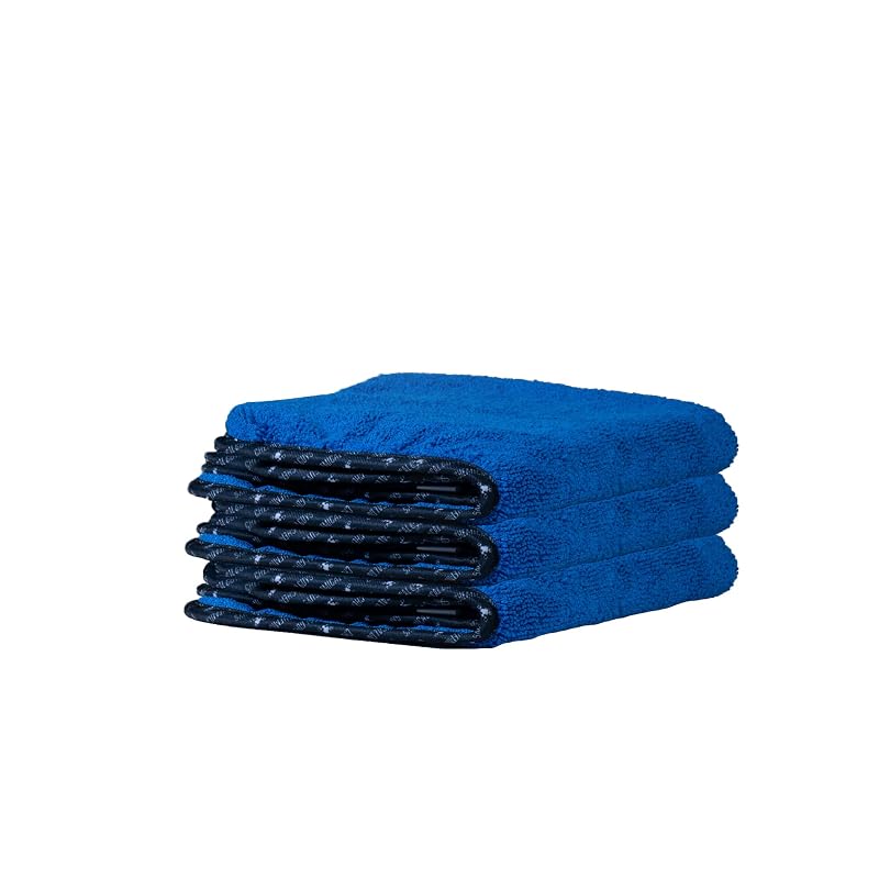 Panos de Microfibra Chemical Guys Monster Extreme Thickness Premium, Azuis, 40,6 x 40,6 cm, Kit com 3