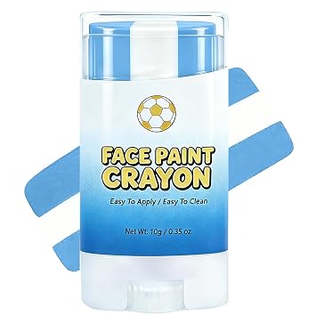 Argentina Face Paint Stick, Blue White and Blue Eye Black, Sports Face and Body Paint for Soccer, Baseball, Softball and Rugby Fans, Argentina World Cup 2026 Accessories