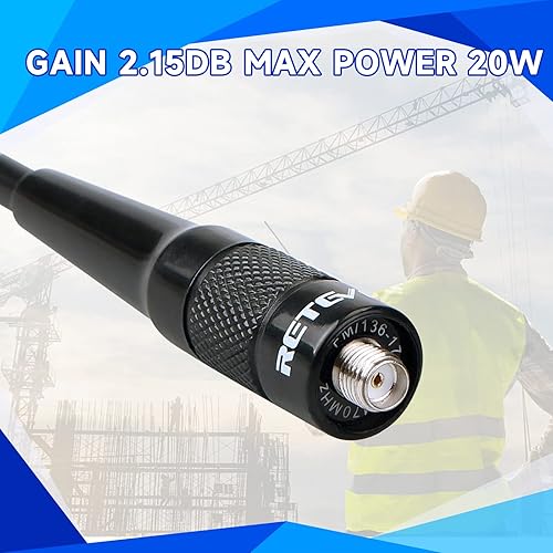 Miniatura 7 de Retevis Antena de radio bidireccional SMA-F, antena de doble banda de 144430 MHz, VSWR menos de 1.5, para Retevis RA79 RT29 RT86 RT29D HD1 HD2,