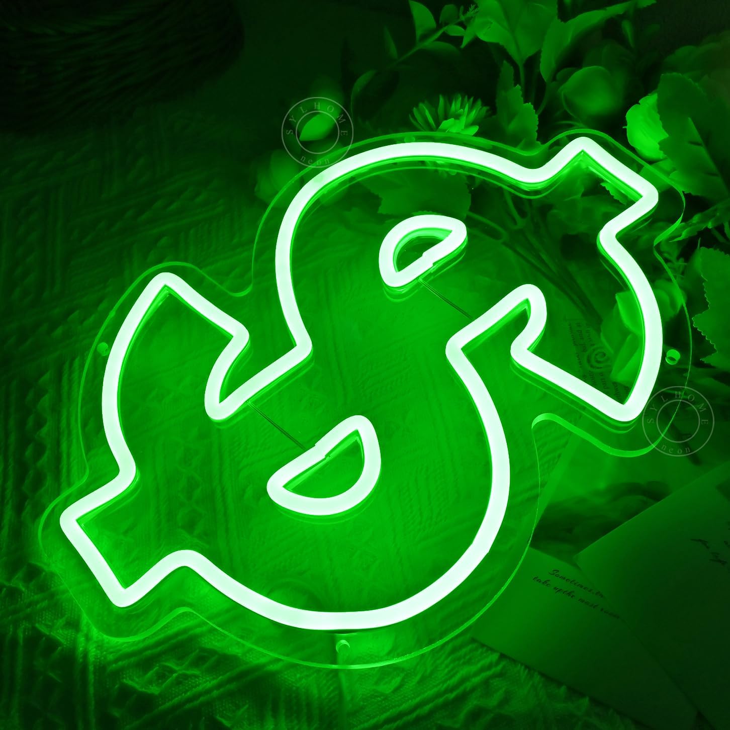 SYLHOME Dollar Led Neon Light Sign Money Green Home Office Shop Bar Business Company Wall Sign Decor Birthday Christmas Party Decor 13.78" X 9.65" USB - Image 6