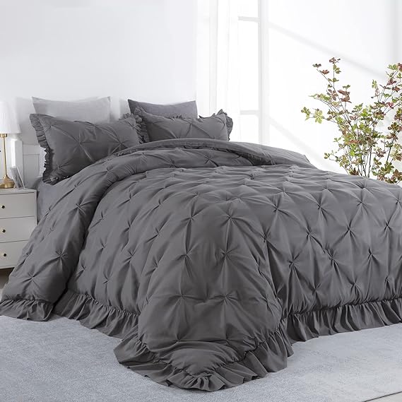 HOMBYS 120x120 Oversized King Comforter Set, 3 Piece Ultra
