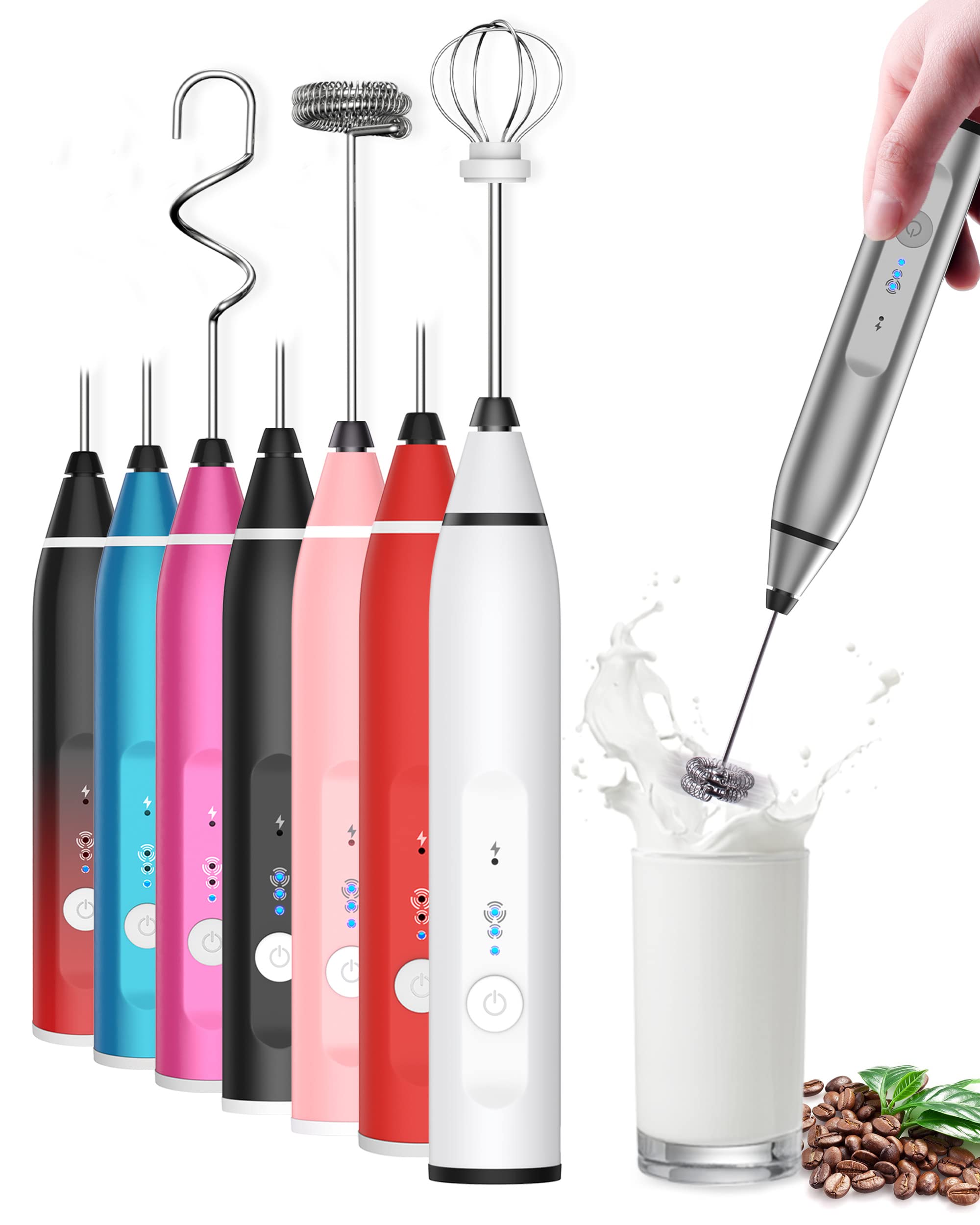 Buy Laposso Milk Frother Rechargeable Handheld, Electric Whisk Coffee