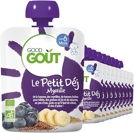 Good Gout Bio Gourde Petit Dej Myrtille Des 6 Mois 70 G Pack De 10 Amazon Fr Epicerie