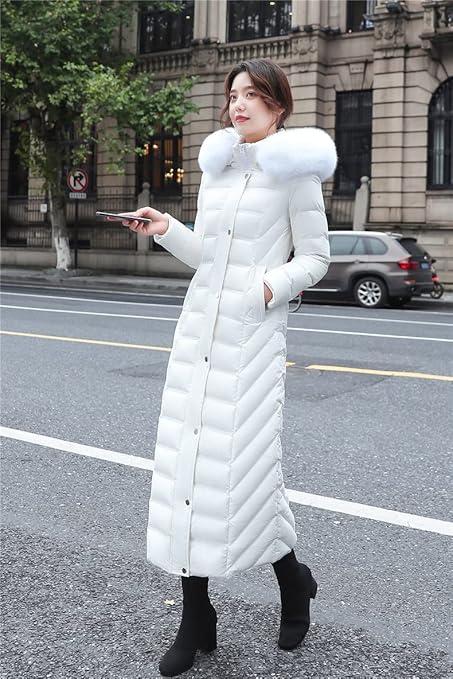 大きい超美品★23区R★バロンブロッサ高級ライン・ダッフルコート４６白 Amazon | [TRVELBETT] 贅沢フォックスファー ロングダウンコートダウン