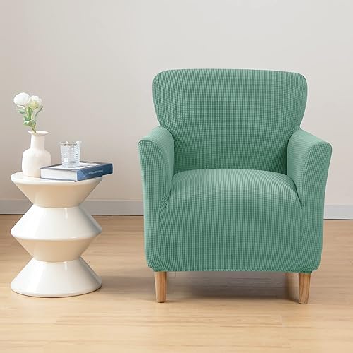 Vista 102 de MIFXIN Fundas para sillón de banquete, funda suave y elástica de jacquard con brazos, elástica antideslizante, funda de sofá, protector de muebles