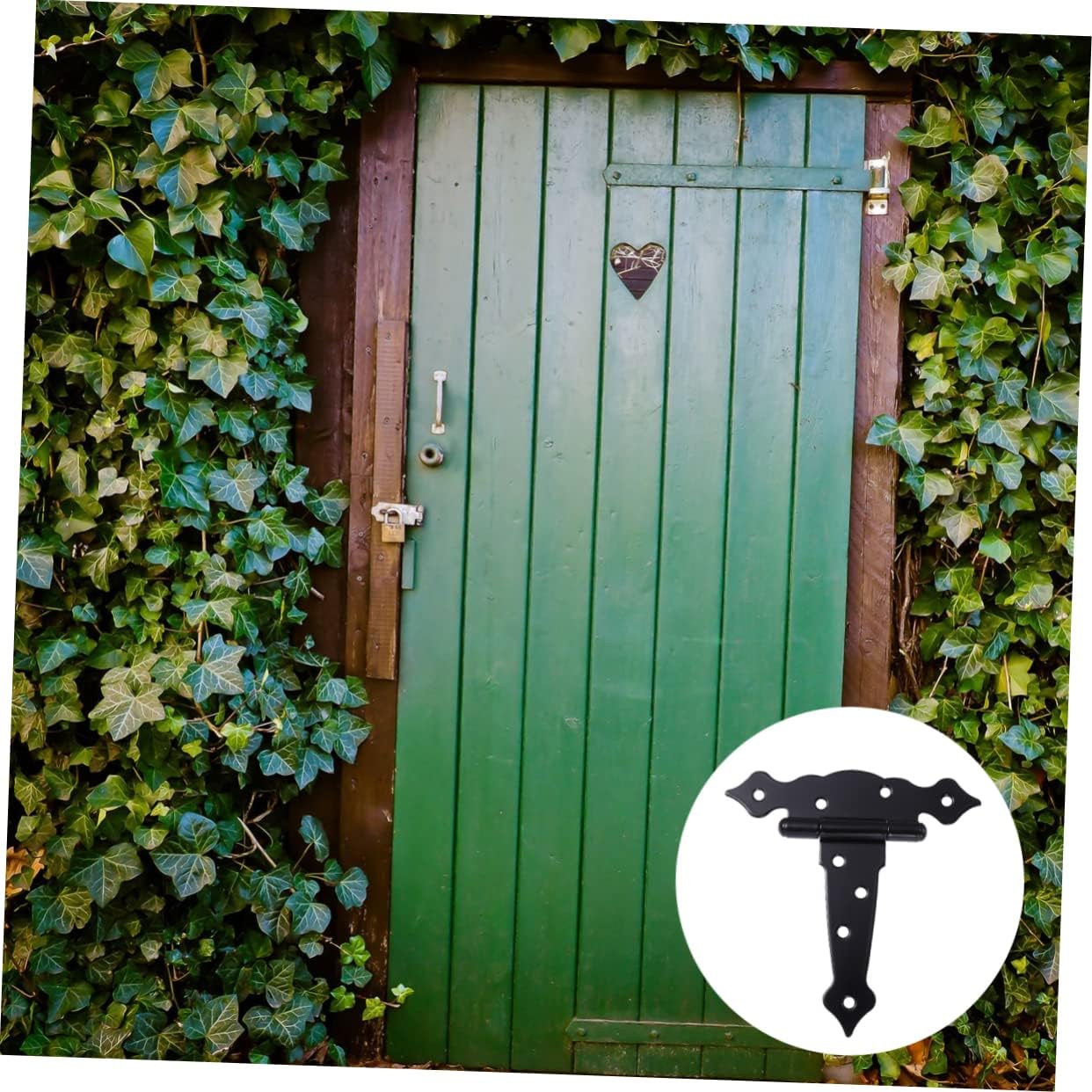 LIFKOME 3pcs Shape Heavy Duty Door Hinges Rustproof t Strap Design for Smooth Operation Offset Screw for Extra Strength Black Finish