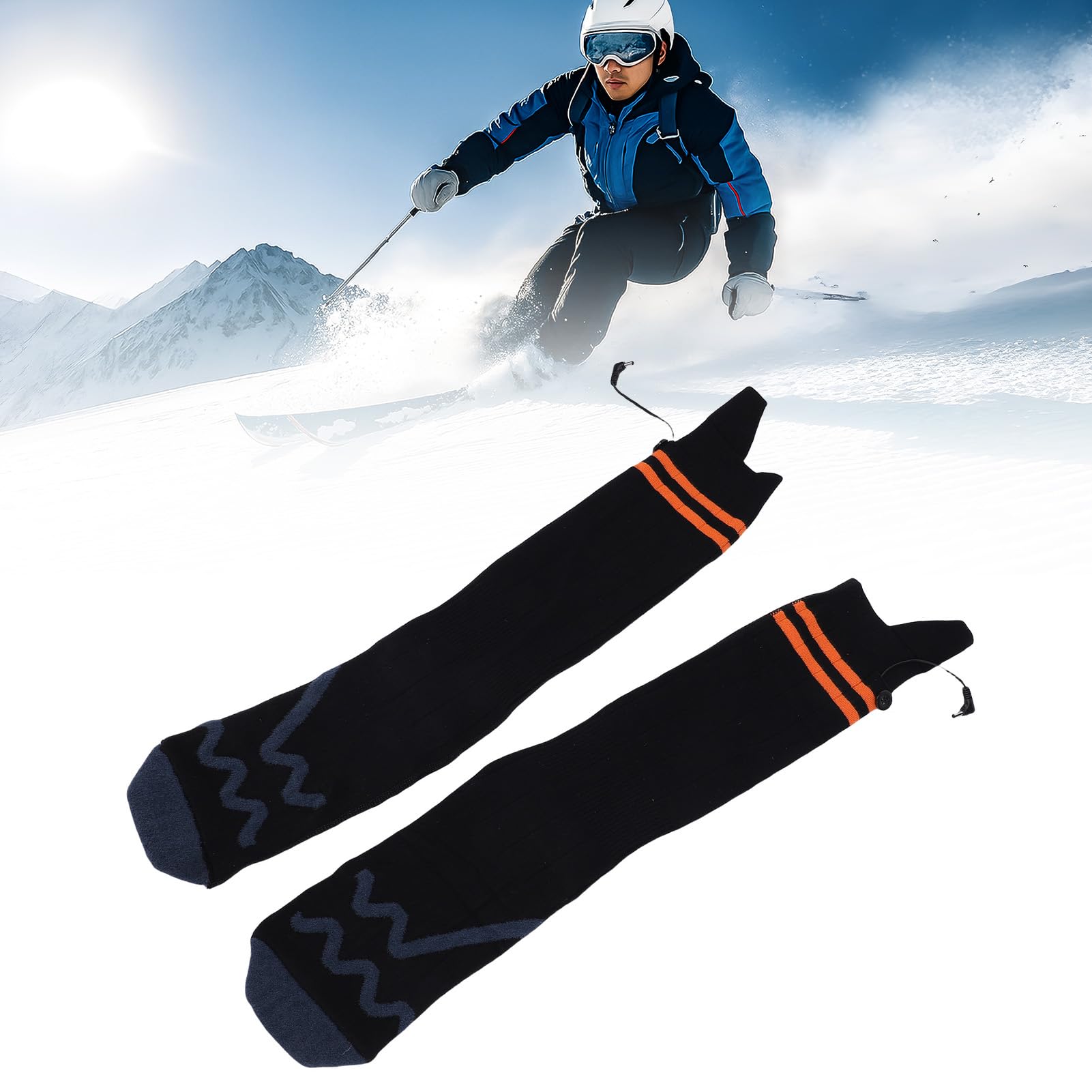 Calcetines calentados Calcetines térmicos de Invierno de Calentamiento rápido Recargables para Hombres y Mujeres
