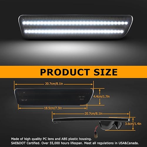 Miniatura 10 de Gempro 2 lámparas traseras de repuesto para lente ahumada, color rojo, para Ford Mustang 2005, 2006, 2007, 2008, 2009