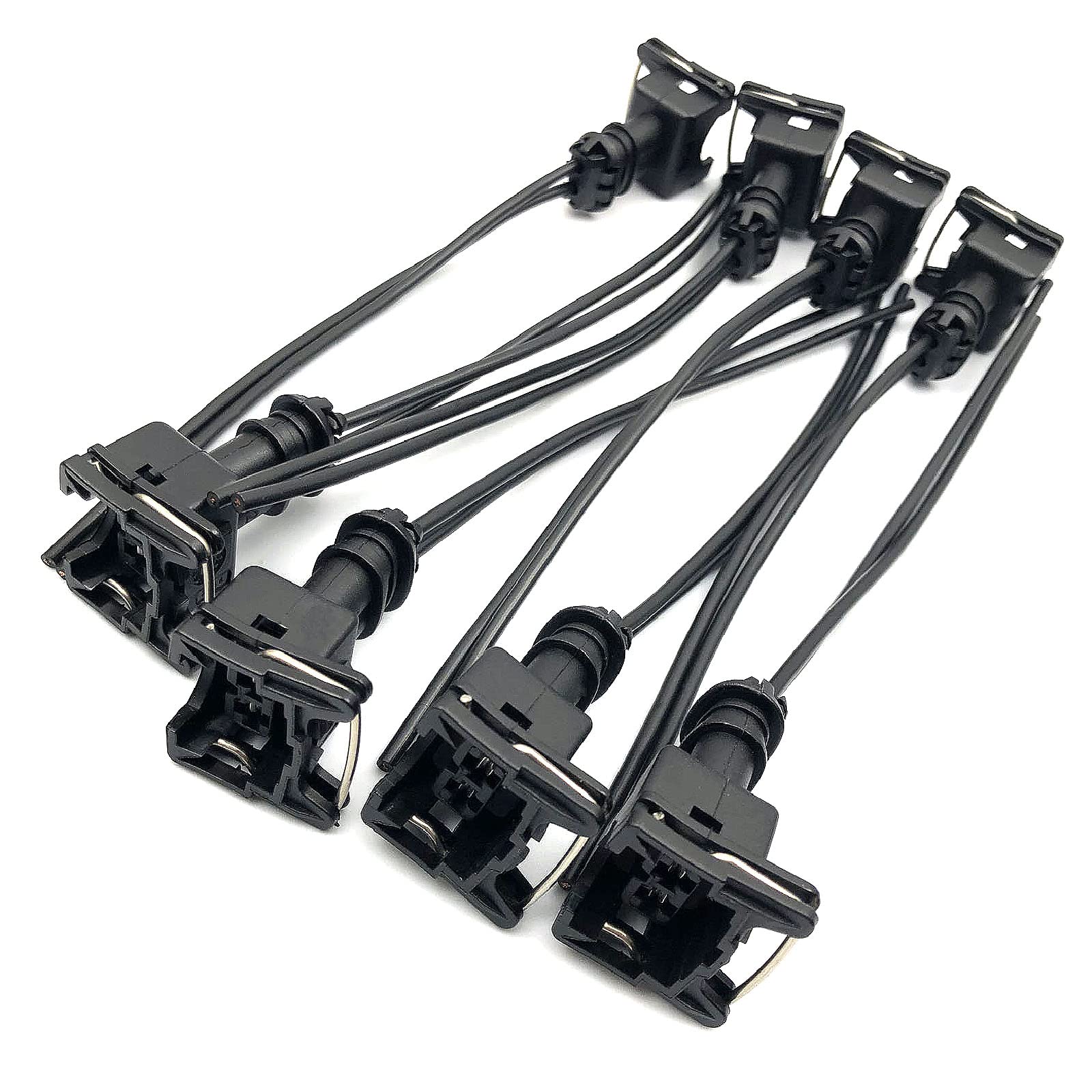 FainWan 8 Pack Fuel Injector Connector Pigtail Wiring Plugs Clips Cut Splice compatible with Bos-ch EV1 Any RC Replace EV1 OBD1