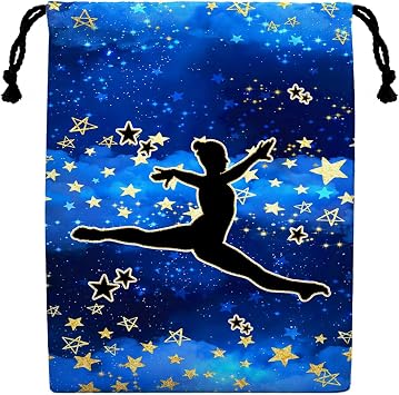 Gymnastics and dance Drawstring Gym Bag Waterproof Gymnastics Grip Storage Pouch, Sport String Sackpack for Men Women