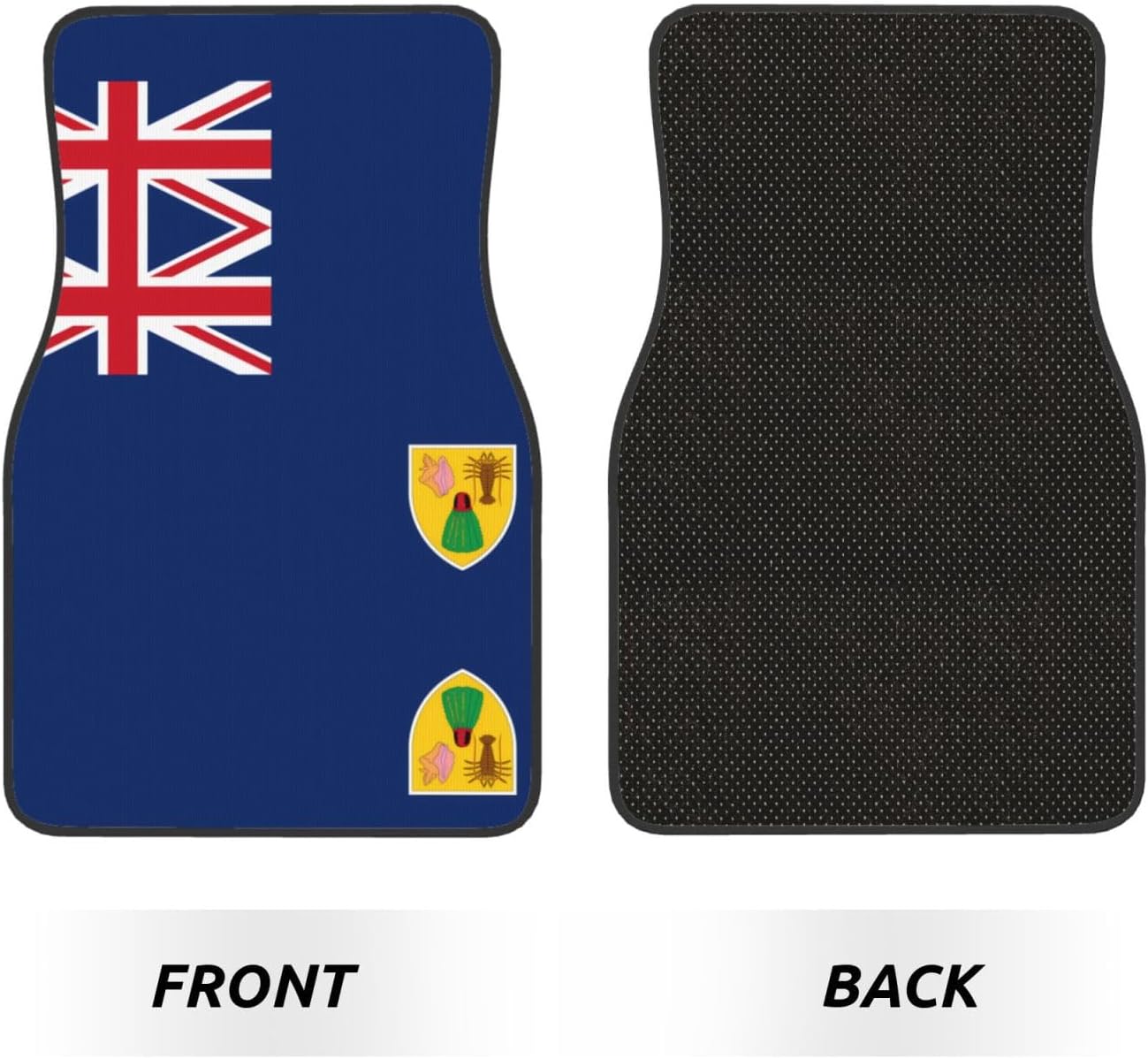 Flag of the Turks and Caicos Islands Patterned car mats 4-piece set | For cars/SUVs/trucks | Firm fit without displacement