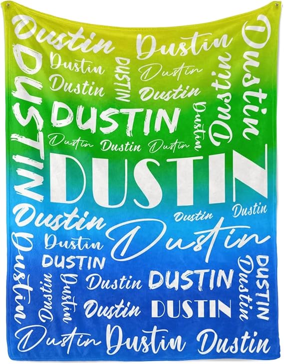 Name Blanket Personalized Name Blanket Customized Blanket with Name Text for Adult Kid Birthday Christmas Mothers Fathers Valentines Day Gift