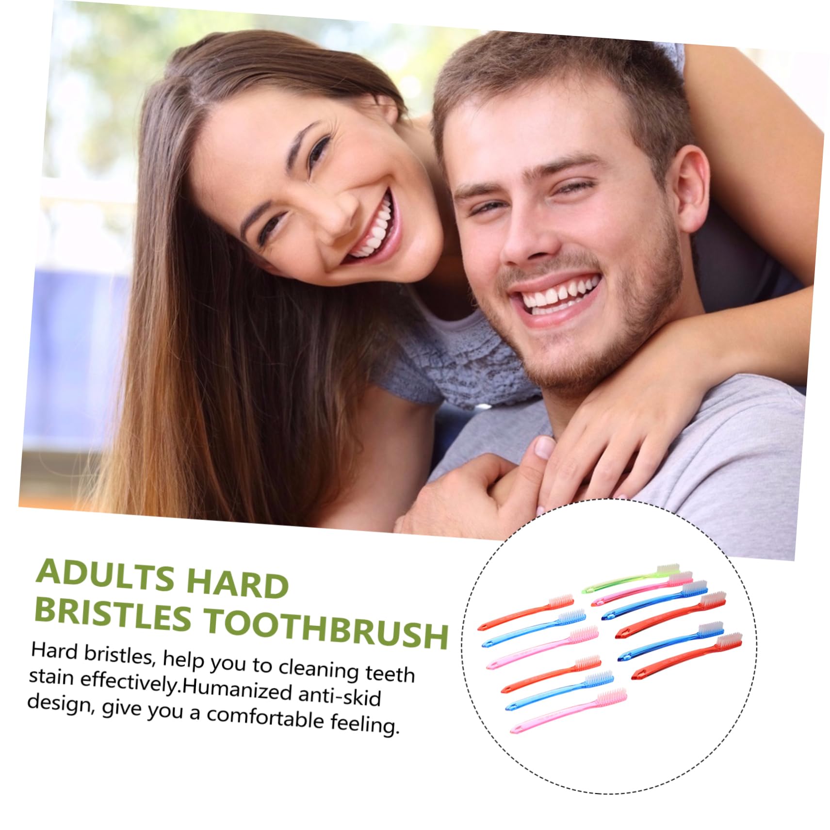 Healeved 132pezzi Spazzolini Denti Adulti Con Setole Dure Pulisci e Sbianca Per Salute Ottimale Dei Denti Casuali Design Ergonomico e Antiscivolo