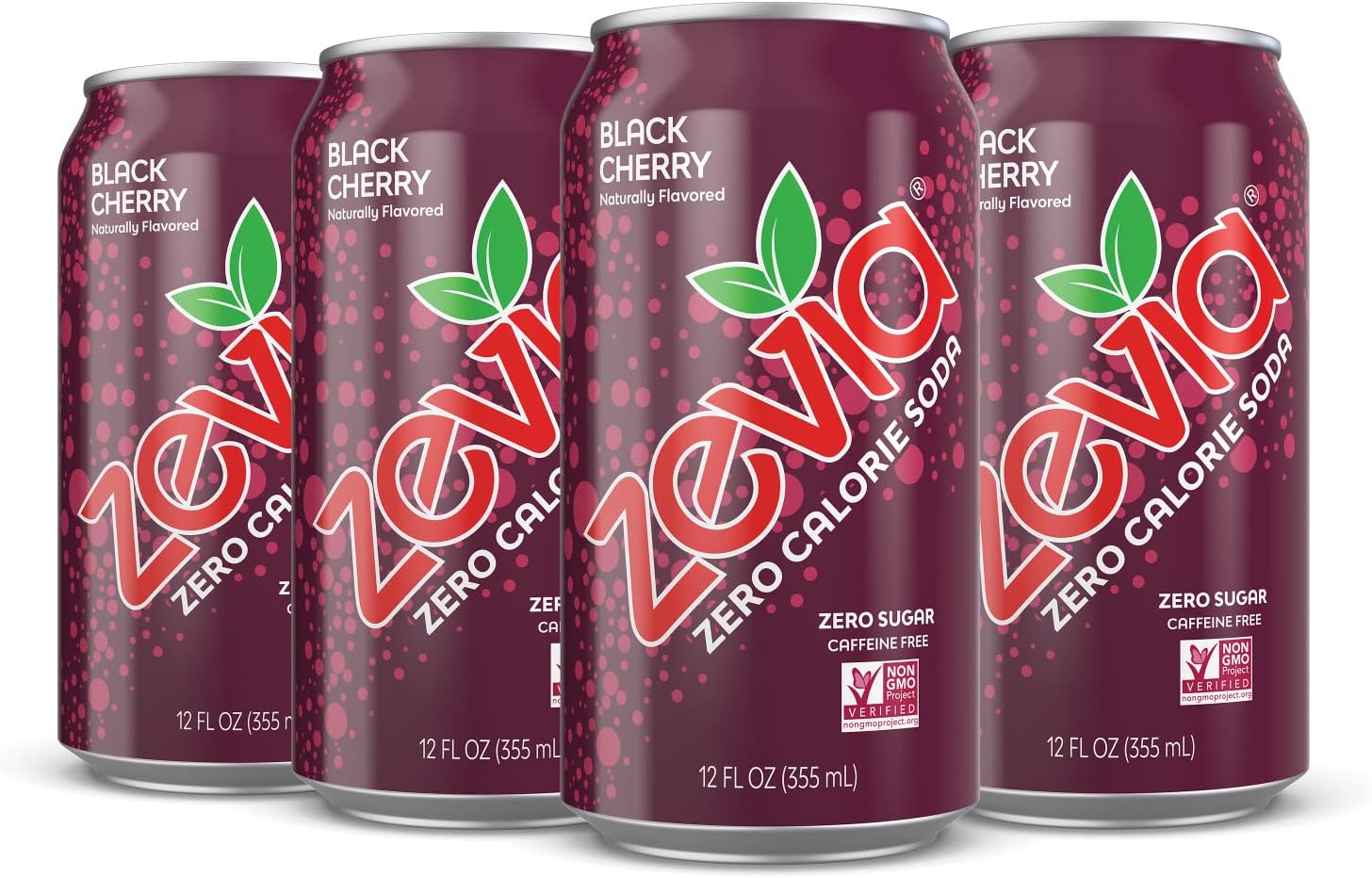 Zevia Zero Calorie Soda BLACK CHERRY 355ml cans (Pack of 24) Amazon