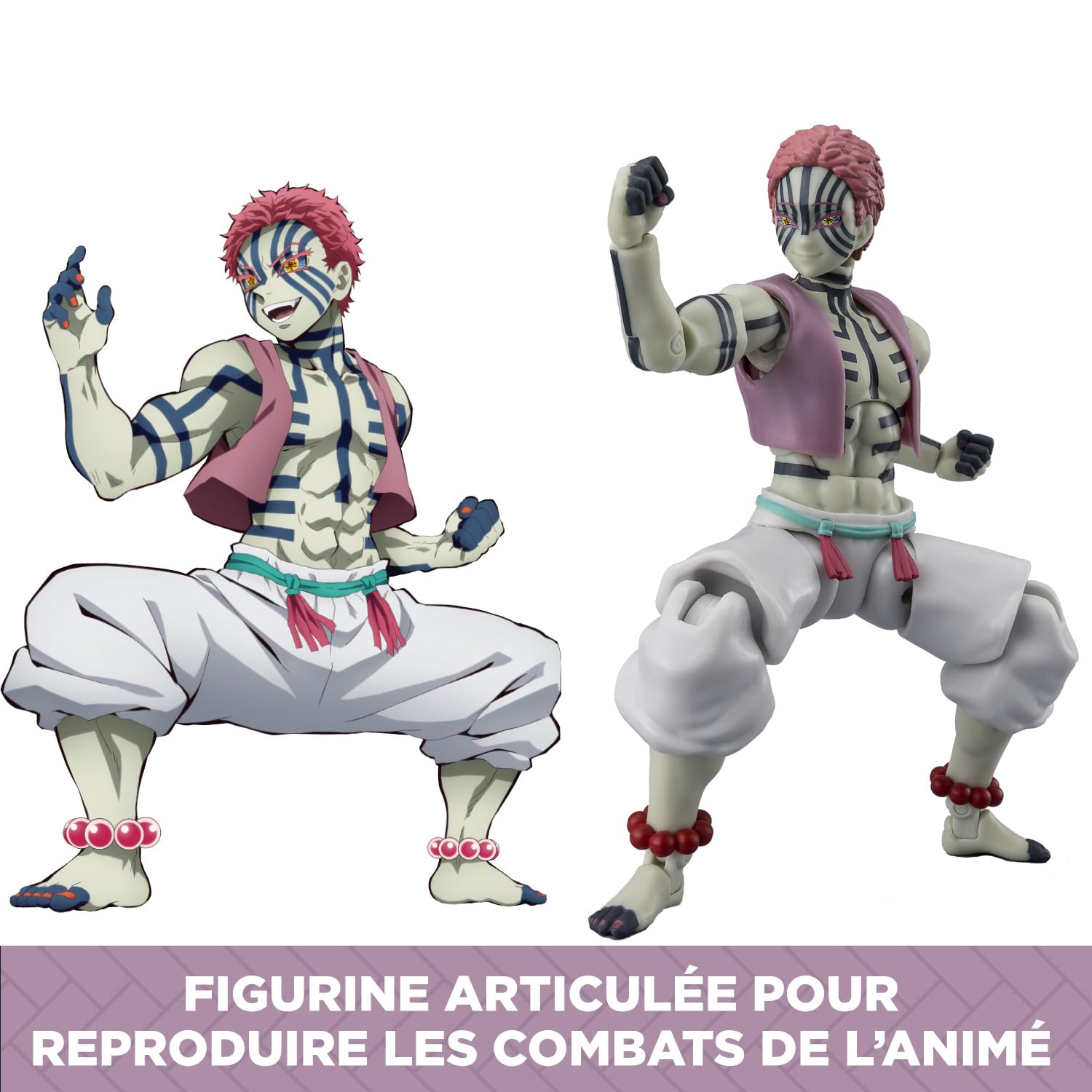 BANDAI - Ultimate Legends HD - Figurine d'action Demon Slayer 12 cm - Akaza - Licence Officielle Demon Slayer - Figurine articulée Akaza - Jouet Enfant 4 Ans et + - VE88967