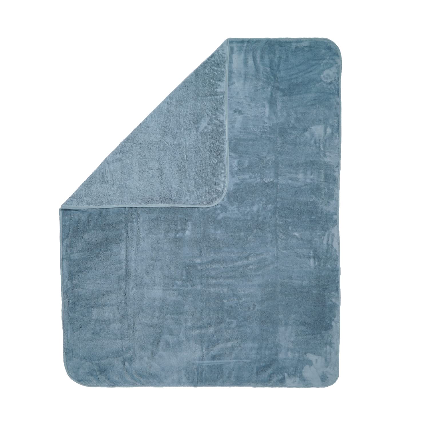 Montse Interiors, S.L. Manta/Plaid para el sofá o Cama en Terciopelo Tacto Seda o visón (260x200, Soft Gris)