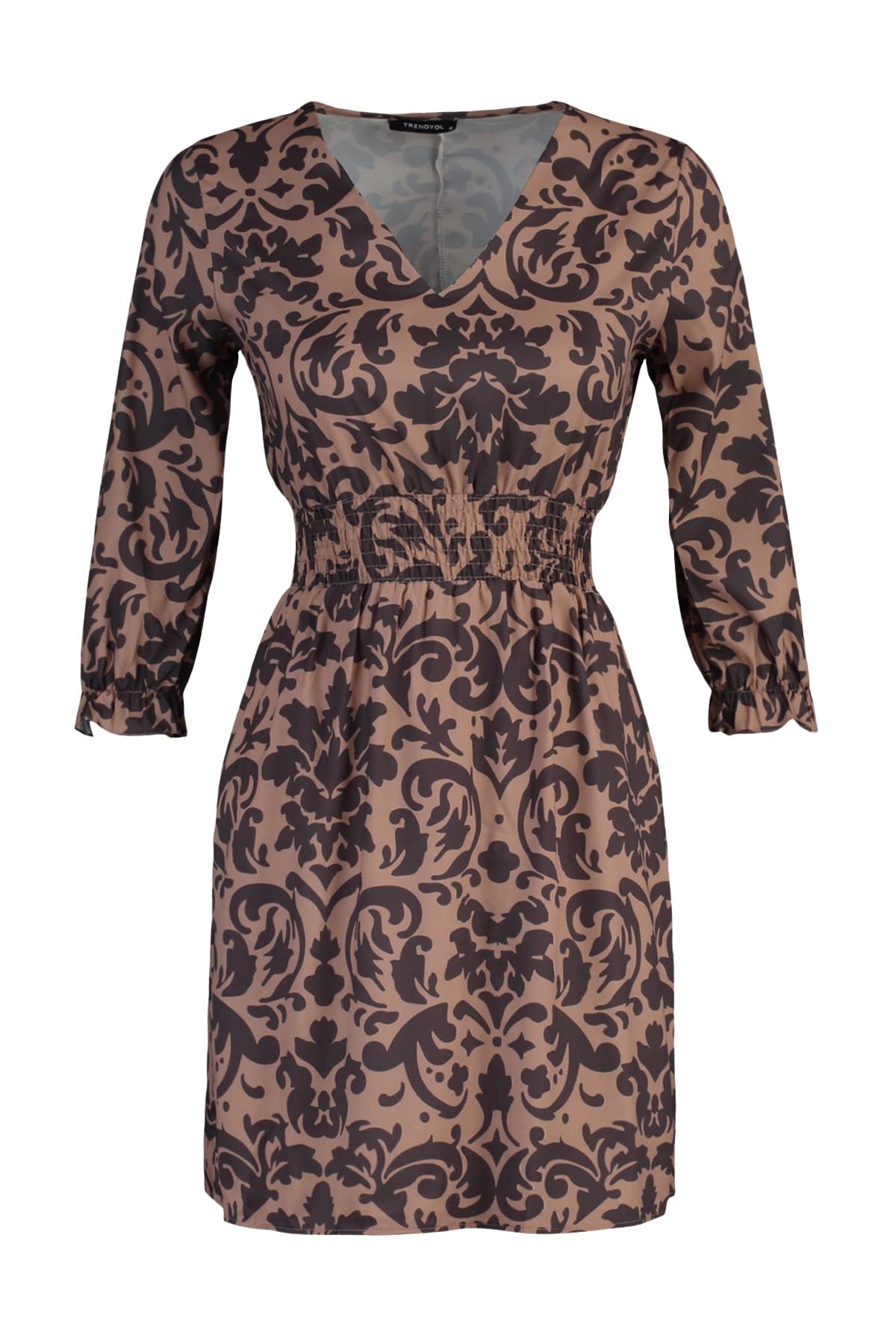TRENDYOL Damen Twoaw23el00385/Turuncu Kleid (1er Pack)