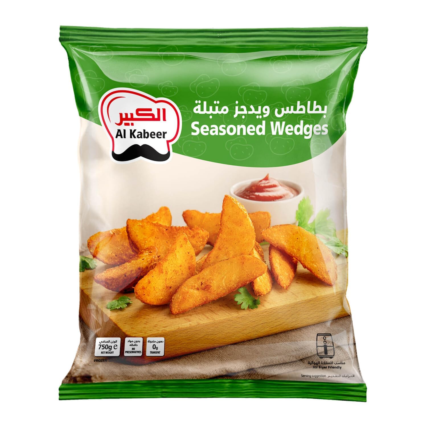 Al Kabeer Seasoned Wedges, 750 g