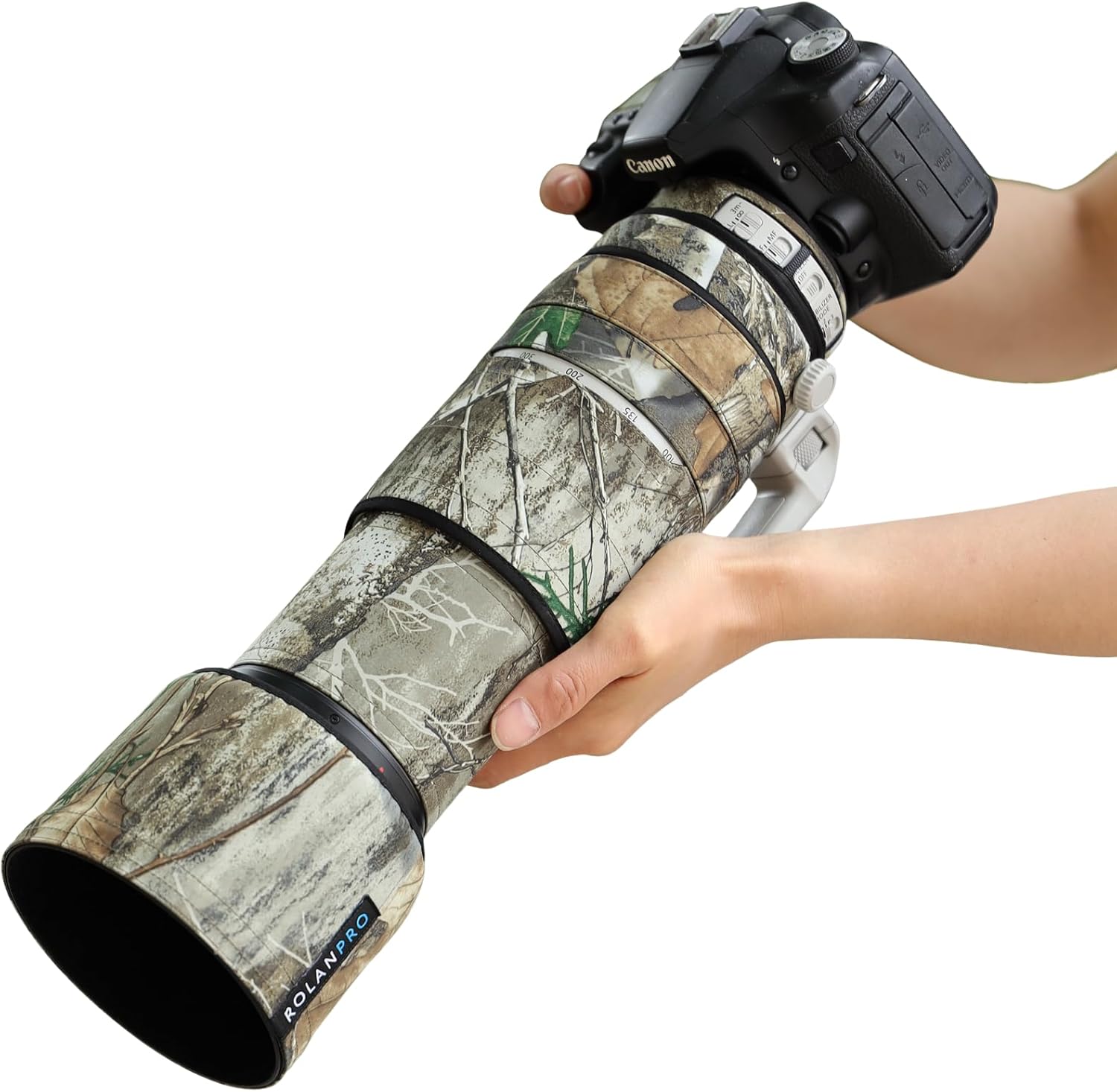 ROLANPRO Waterproof Lens Cover for Canon EF 100-400mm F4.5-5.6 L is II USM Camouflage #27 Jungle Camo