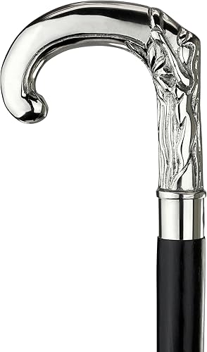Vista 32 de Bastón de cobra Design Toscano con empuñadura de peltre