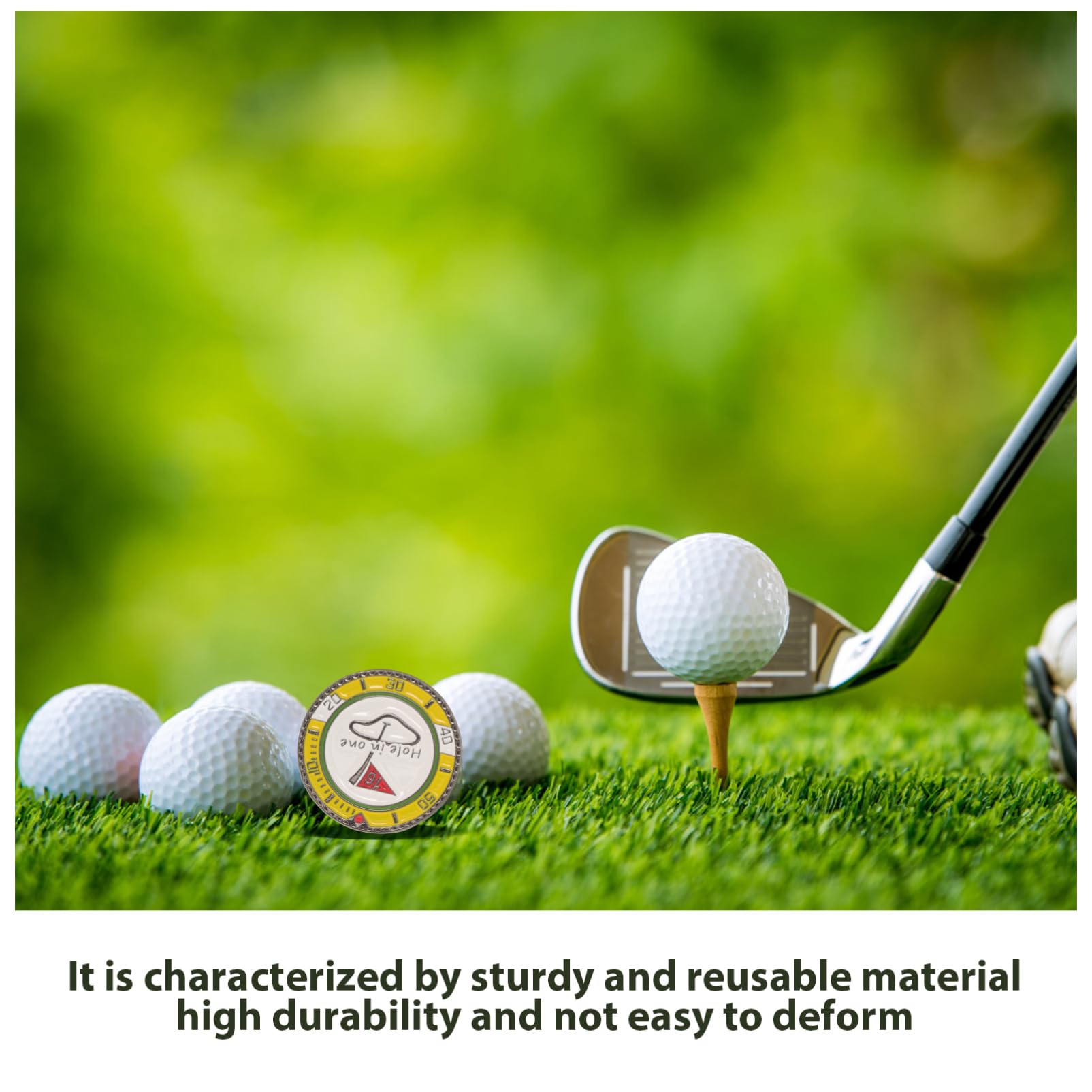 Sosoport Golf Ball Marker Doppelseitiger Markierungshelfer für Präzise Ausrichtung Robustes Material für Männer Golfzubehör Golfer