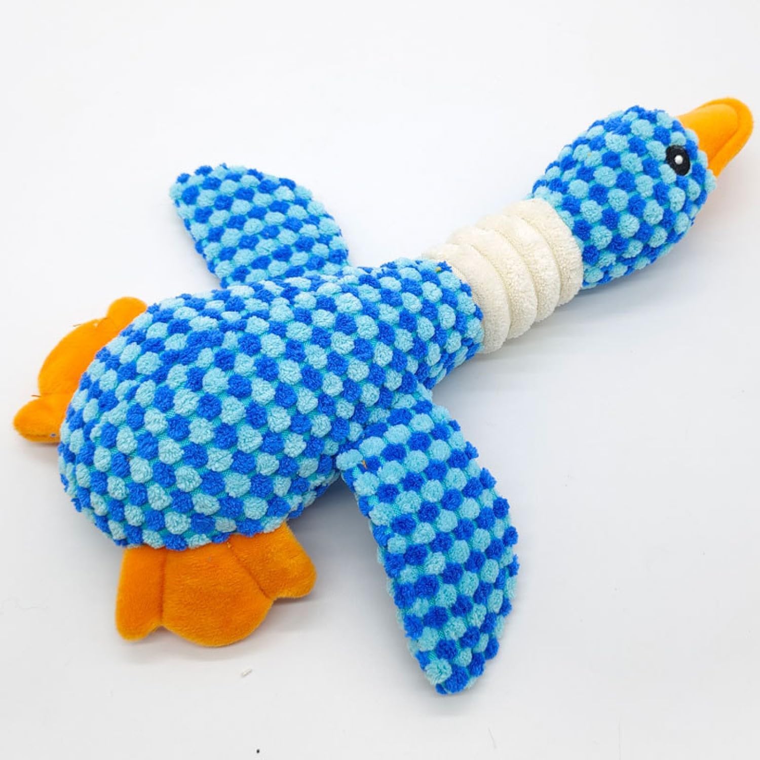 Goose Indestructible Dog Toys for Aggressive Chewers Medium Breed Crinkle Squeaky Dog Toys Plush Dog Toy Puppy Chew Toys for Teething Duck Puppy Toys