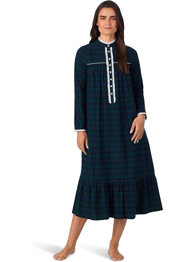 Multi Lanz of Salzburg 50" Highneck Flannel Nightgown
