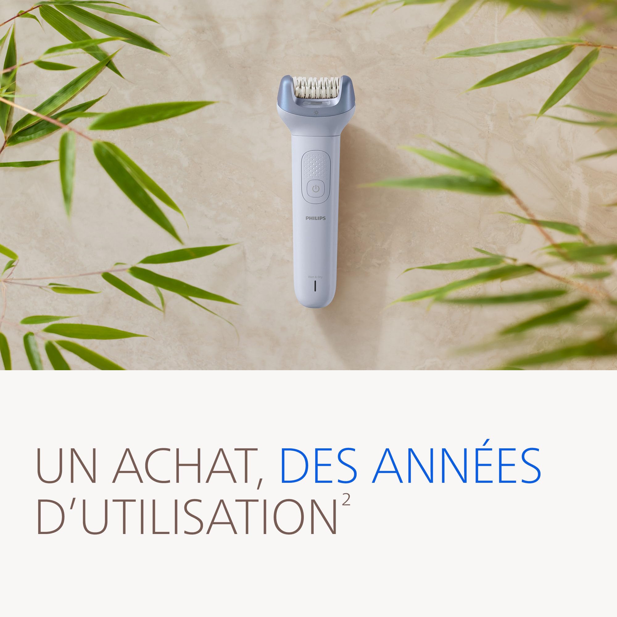Philips Épilateur série 8000 – épilateur électrique sans fil, utilisation sur peau sèche ou humide, épilation des jambes et du corps, avec ProGuide, 5 accessoires, autonomie 60 min, modèle BRE709/00