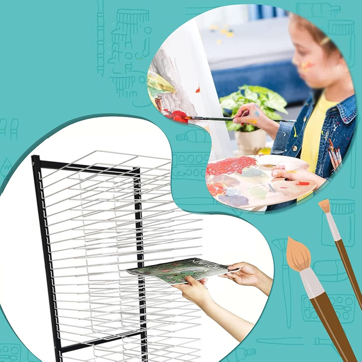 THEGA Steel Drying Painting Racks - Mobile Paint Sri Lanka | Ubuy
