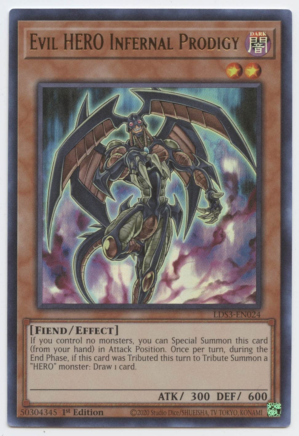 Evil Hero Infernal Prodigy - LDS3-EN024 - Ultra Rare - 1st Edition