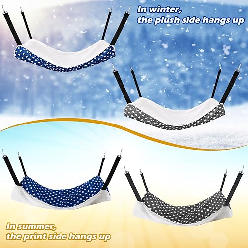 Vista 34 de Jetec Hamaca reversible para gatos, 2 piezas, suave, transpirable, para mascotas, con correas ajustables y ganchos de metal, cama colgante de doble