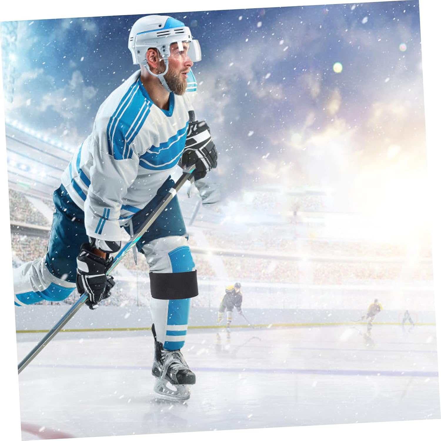 Adjustable Hockey Leg Straps for Men Women Ankle Straps Elastic Shin Guard for Field Hockey